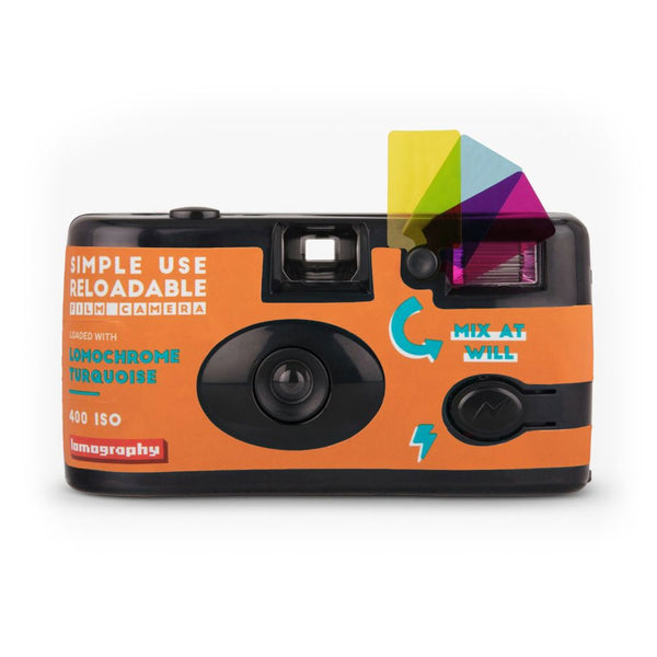 Lomography Simple Use Reloadable 35mm Camera - LomoChrome Turquoise 400